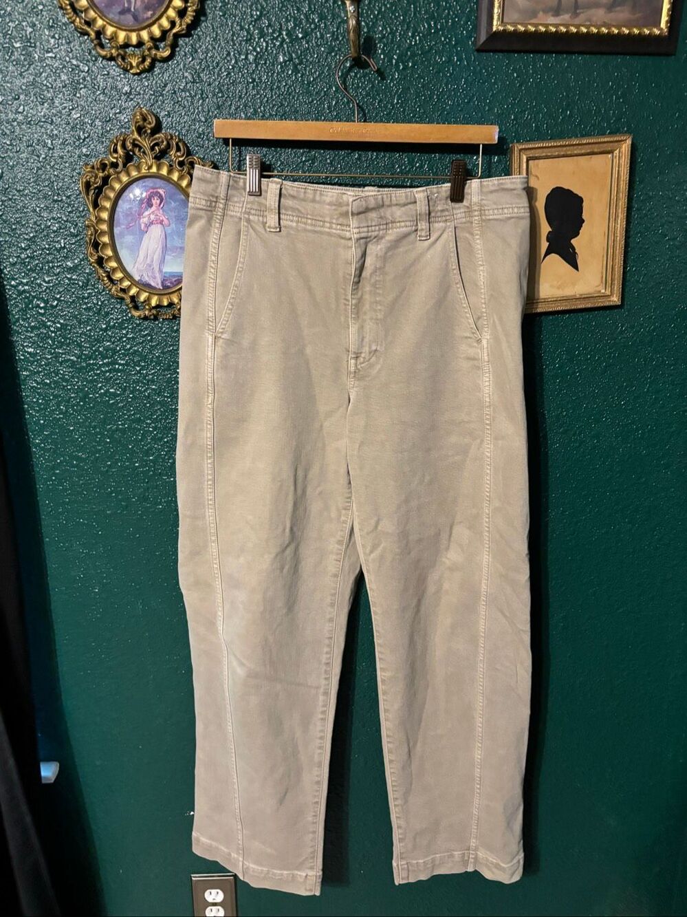 Madewell Tapered Denim Trousers Tan Sz 30